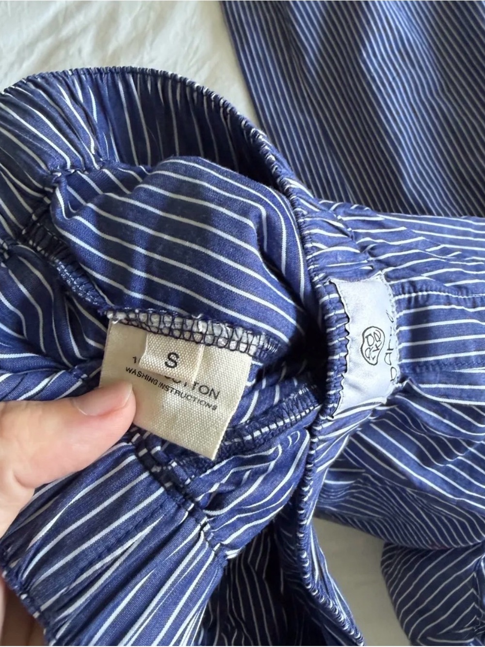 Parke Pinstripe Navy Lounge Pants - Picture 2 of 2